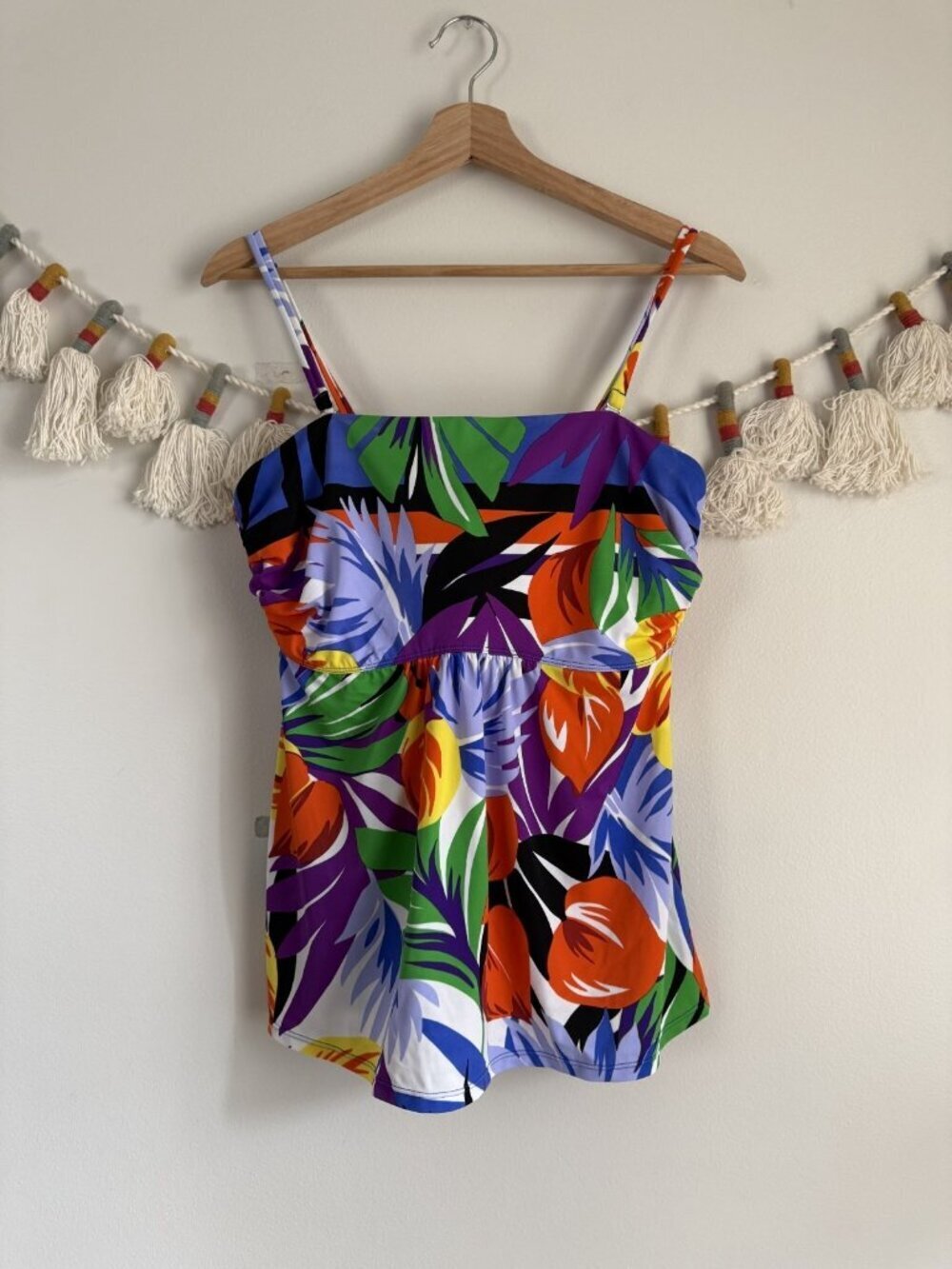 Magicsuit Multicolor Floral Tankini Swim Top Beach Vacation Tropical 12DD